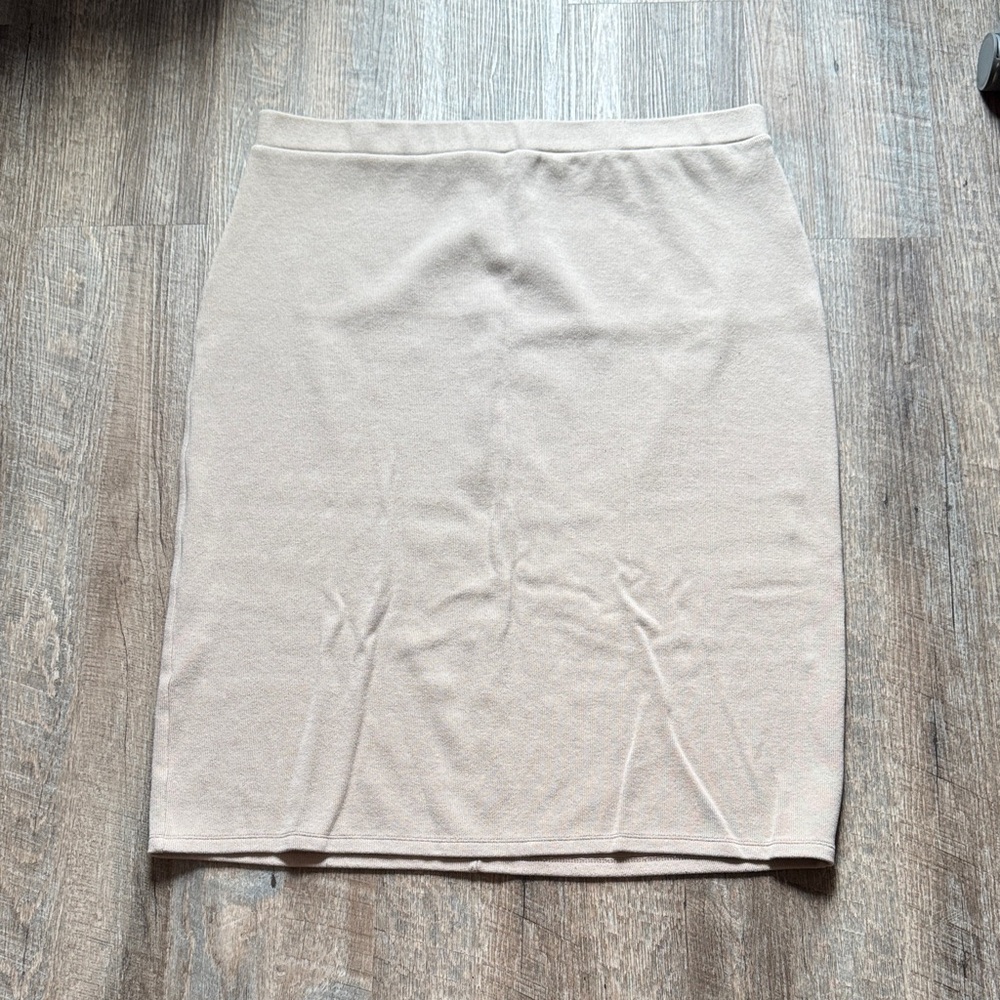 Old Navy Light Beige Knit Pencil Skirt